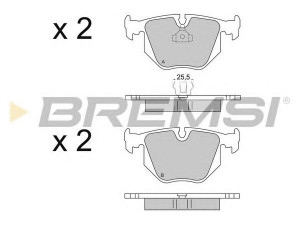 BREMSI BP2652 stabdžių trinkelių rinkinys, diskinis stabdys 
 Techninės priežiūros dalys -> Papildomas remontas
34211158221, 34211159344, 34211159960