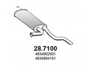 ASSO 28.7100 galinis duslintuvas 
 Išmetimo sistema -> Duslintuvas
4634902501, 4634903001, 4634904101