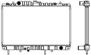 SAKURA  Automotive 1321-0239 radiatorius, variklio aušinimas