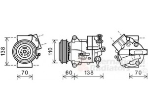 VAN WEZEL 3700K616 kompresorius, oro kondicionierius 
 Oro kondicionavimas -> Kompresorius/dalys
13414020, 1618496