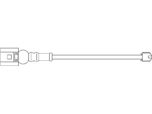 KAWE WS0329A įspėjimo kontaktas, stabdžių trinkelių susidėvėjimas 
 Stabdžių sistema -> Susidėvėjimo indikatorius, stabdžių trinkelės
8V0615437, 8V0615437, 8V0615437