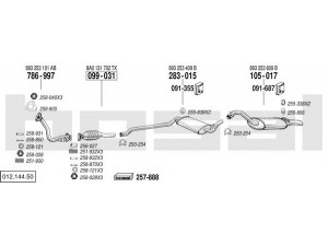 BOSAL 012.144.50 išmetimo sistema 
 Išmetimo sistema -> Išmetimo sistema, visa