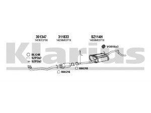 KLARIUS 820112U išmetimo sistema 
 Išmetimo sistema -> Išmetimo sistema, visa