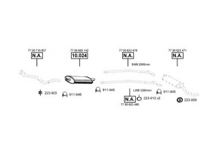 ASMET RE105540 išmetimo sistema 
 Išmetimo sistema -> Išmetimo sistema, visa