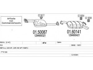 MTS C210384009799 išmetimo sistema 
 Išmetimo sistema -> Išmetimo sistema, visa