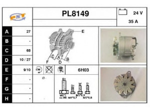 SNRA PL8149 kintamosios srovės generatorius
0000762082, 0028116053