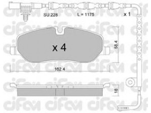CIFAM 822-693-0K stabdžių trinkelių rinkinys, diskinis stabdys 
 Techninės priežiūros dalys -> Papildomas remontas