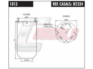 CASALS B2334 dėklas, pneumatinė pakaba