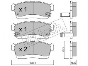 fri.tech. 932.0 stabdžių trinkelių rinkinys, diskinis stabdys 
 Techninės priežiūros dalys -> Papildomas remontas
04465-B1330, 04491-B1010, 04491-B1010-000