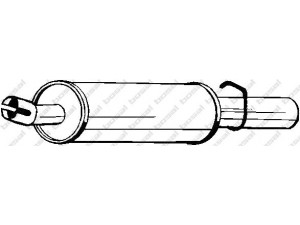 BOSAL 185-091 galinis duslintuvas 
 Išmetimo sistema -> Duslintuvas
8 52 281, 90297682