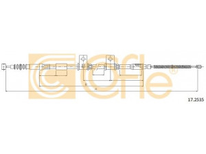 COFLE 17.2535 trosas, stovėjimo stabdys 
 Stabdžių sistema -> Valdymo svirtys/trosai
597603A000