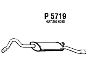 FENNO P5719 galinis duslintuvas 
 Išmetimo sistema -> Duslintuvas
6U7253609B, 6U7253609D