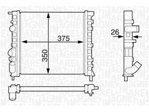 MAGNETI MARELLI 350213122100 radiatorius, variklio aušinimas 
 Aušinimo sistema -> Radiatorius/alyvos aušintuvas -> Radiatorius/dalys
7700430647, 7700836300, 7701499973