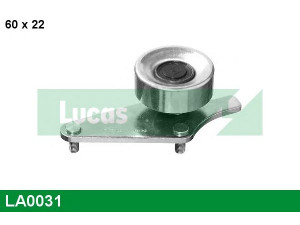 LUCAS ENGINE DRIVE LA0031 įtempiklio skriemulys, V formos rumbuotas diržas 
 Diržinė pavara -> V formos rumbuotas diržas/komplektas -> Įtempiklio skriemulys