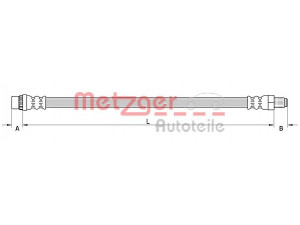 METZGER 4110991 stabdžių žarnelė 
 Stabdžių sistema -> Stabdžių žarnelės
8200 552 980, 8200 698 562