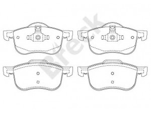 BRECK 23073 00 703 00 stabdžių trinkelių rinkinys, diskinis stabdys 
 Techninės priežiūros dalys -> Papildomas remontas
272401, 2724011, 274335, 30648385