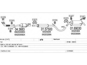MTS C310020006890 išmetimo sistema 
 Išmetimo sistema -> Išmetimo sistema, visa