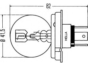 HELLA 8GJ 002 088-461 lemputė, priekinis žibintas