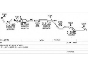 MTS C310135007045 išmetimo sistema 
 Išmetimo sistema -> Išmetimo sistema, visa