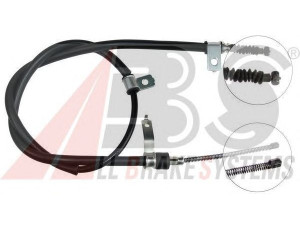 A.B.S. K10458 trosas, stovėjimo stabdys 
 Stabdžių sistema -> Valdymo svirtys/trosai
46420-87606-000