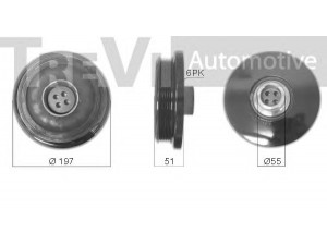 TREVI AUTOMOTIVE PC1284 skriemulys, alkūninis velenas 
 Diržinė pavara -> Dirželio skriemulys
11237800385