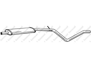 BOSAL 286-113 vidurinis duslintuvas 
 Išmetimo sistema -> Duslintuvas
6001549295