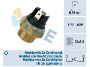FAE 36280 temperatūros jungiklis, radiatoriaus ventiliatorius 
 Aušinimo sistema -> Siuntimo blokas, aušinimo skysčio temperatūra
PRC 3359, 40 86 724, 85 72 331
