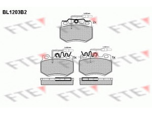 FTE BL1203B2 stabdžių trinkelių rinkinys, diskinis stabdys 
 Techninės priežiūros dalys -> Papildomas remontas
425282, 95607093, 95607098, 95611498