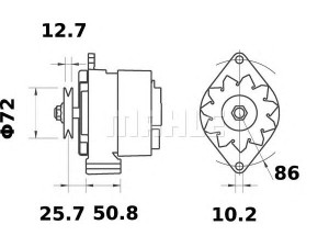 MAHLE ORIGINAL MG 138 kintamosios srovės generatorius
84281043