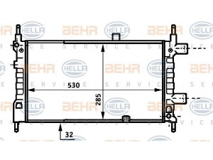 HELLA 8MK 376 707-111 radiatorius, variklio aušinimas 
 Aušinimo sistema -> Radiatorius/alyvos aušintuvas -> Radiatorius/dalys
13 02 049, 90 22 0142, 90220142