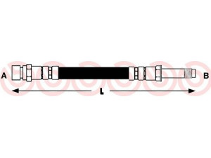 BREMBO T 85 031 stabdžių žarnelė 
 Stabdžių sistema -> Stabdžių žarnelės
1001348, 7335771, 95VW2078AE, 7M0611701D