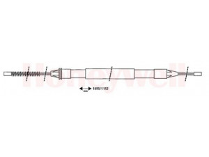 BENDIX 432819B trosas, stovėjimo stabdys 
 Stabdžių sistema -> Valdymo svirtys/trosai
7700424472