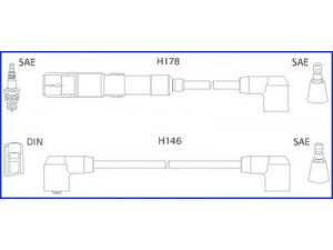 HITACHI 134756 uždegimo laido komplektas 
 Kibirkšties / kaitinamasis uždegimas -> Uždegimo laidai/jungtys