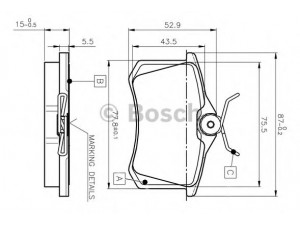 BOSCH 0 986 TB2 140 stabdžių trinkelių rinkinys, diskinis stabdys 
 Techninės priežiūros dalys -> Papildomas remontas
1H0 698 451 A, 1H0 698 451 E, 1H0 698 451 F