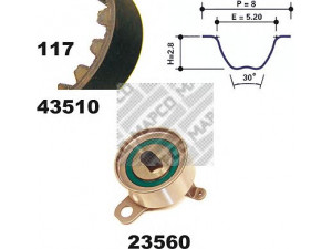 MAPCO 23510 paskirstymo diržo komplektas 
 Techninės priežiūros dalys -> Papildomas remontas