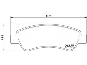 BREMBO P 61 091 stabdžių trinkelių rinkinys, diskinis stabdys 
 Techninės priežiūros dalys -> Papildomas remontas
425359, 425360, 425469, 71770028