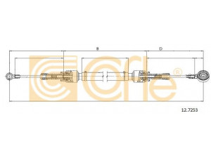 COFLE 12.7253 trosas, neautomatinė transmisija 
 Transmisija -> Neautomatinė pavarų dėžė -> Transmisijos valdymas
55186859, 55194345