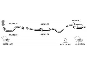 EBERSPÄCHER 442078 išmetimo sistema 
 Išmetimo sistema -> Išmetimo sistema, visa