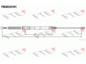 FTE FBS020101 trosas, stovėjimo stabdys 
 Stabdžių sistema -> Valdymo svirtys/trosai
3T0 609 721, 3T0 609 721A, 3T0 609 721