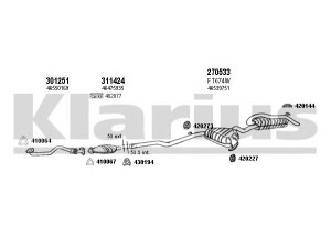 KLARIUS 330748E išmetimo sistema 
 Išmetimo sistema -> Išmetimo sistema, visa