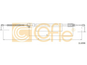 COFLE 11.6596 trosas, stovėjimo stabdys 
 Stabdžių sistema -> Valdymo svirtys/trosai
8200087981