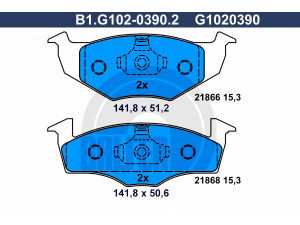 GALFER B1.G102-0390.2 stabdžių trinkelių rinkinys, diskinis stabdys 
 Techninės priežiūros dalys -> Papildomas remontas
140 698 151 B, 1H0 698 151 B, 1H0 698 151 B