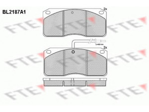 FTE BL2187A1 stabdžių trinkelių rinkinys, diskinis stabdys 
 Techninės priežiūros dalys -> Papildomas remontas
06902964-0, 2761476, 6779998, VAL541604