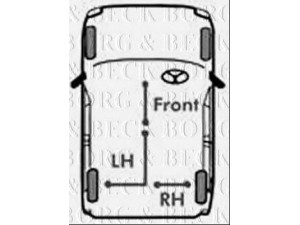 BORG & BECK BKB1918 trosas, stovėjimo stabdys 
 Stabdžių sistema -> Valdymo svirtys/trosai
1472957080, 4745E9, 4745T5, 14729570