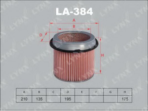 LYNXauto LA-384 oro filtras 
 Techninės priežiūros dalys -> Techninės priežiūros intervalai
MD571477, MD603629, MD603932, MD620385