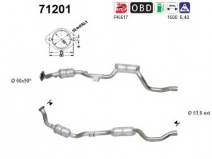 AS 71201 katalizatoriaus keitiklis 
 Išmetimo sistema -> Katalizatoriaus keitiklis
1634907814