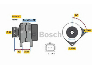 BOSCH 0 986 080 270 kintamosios srovės generatorius 
 Elektros įranga -> Kint. sr. generatorius/dalys -> Kintamosios srovės generatorius
77 11 135 333, 82 00 086 162, 82 00 290 217