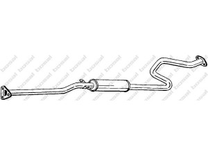 BOSAL 286-511 vidurinis duslintuvas 
 Išmetimo sistema -> Duslintuvas
18220-SH3-A14, 18220-SH3-A15, 18220-SH3-A16