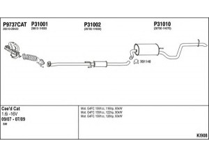 FENNO KI908 išmetimo sistema 
 Išmetimo sistema -> Išmetimo sistema, visa