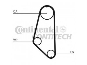 CONTITECH CT720 paskirstymo diržas 
 Techninės priežiūros dalys -> Papildomas remontas
636359, 636363, 636370, 636560